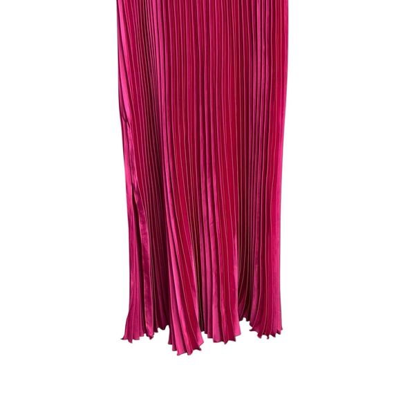 JOHNNY WAS Maxi Dress Womens XS Pink Tye Pleated Midi Feminine Romantic Bohemian - Picture 4 of 9